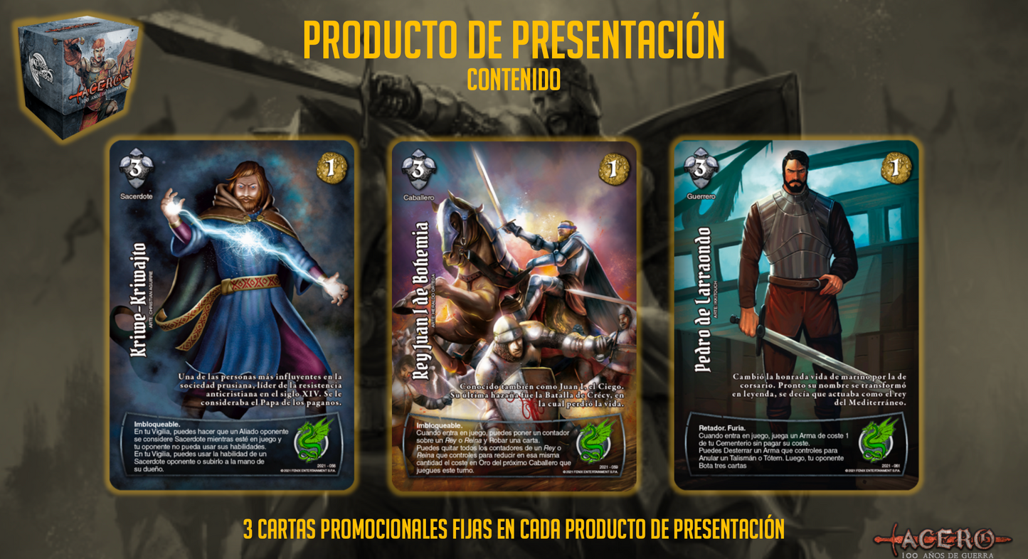 PRODUCTO DE PRESENTACION ACERO 100 AÑOS DE GUERRA