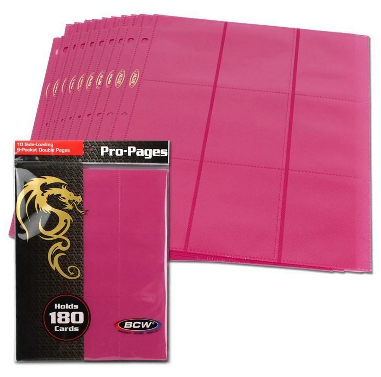 BCW HOJAS PARA CARPETAS PRO PAGE PINK