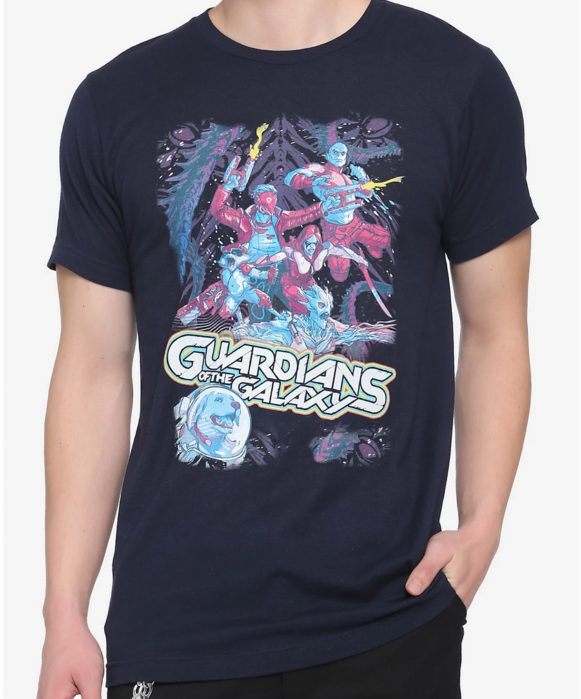 Marvel Guardians Of The Galaxy Video Game Group T-Shirt L/G
