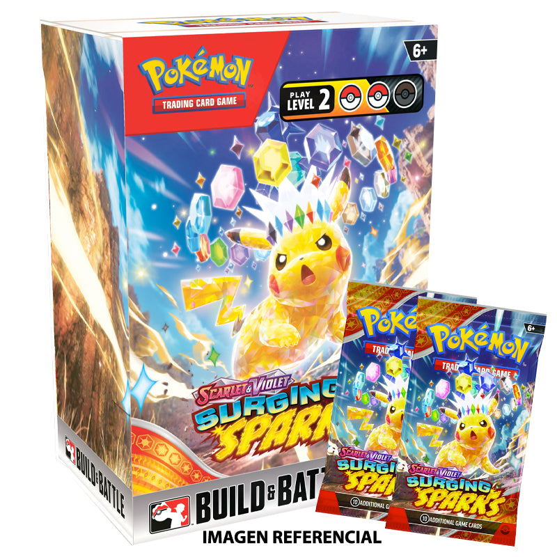 Pokémon - Kit de Pre lanzamiento - Scarlet & Violet Surging Sparks- Español + 2 sobres