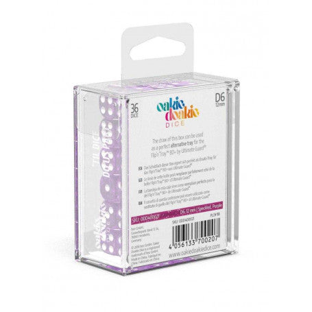 OAKIE DOAKIE DICE DADOS D6 12 MM SPECKLED - PÚRPURA (36)