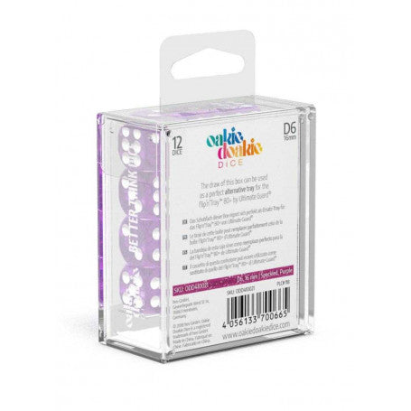 OAKIE DOAKIE DICE DADOS D6 16 MM SPECKLED - PÚRPURA