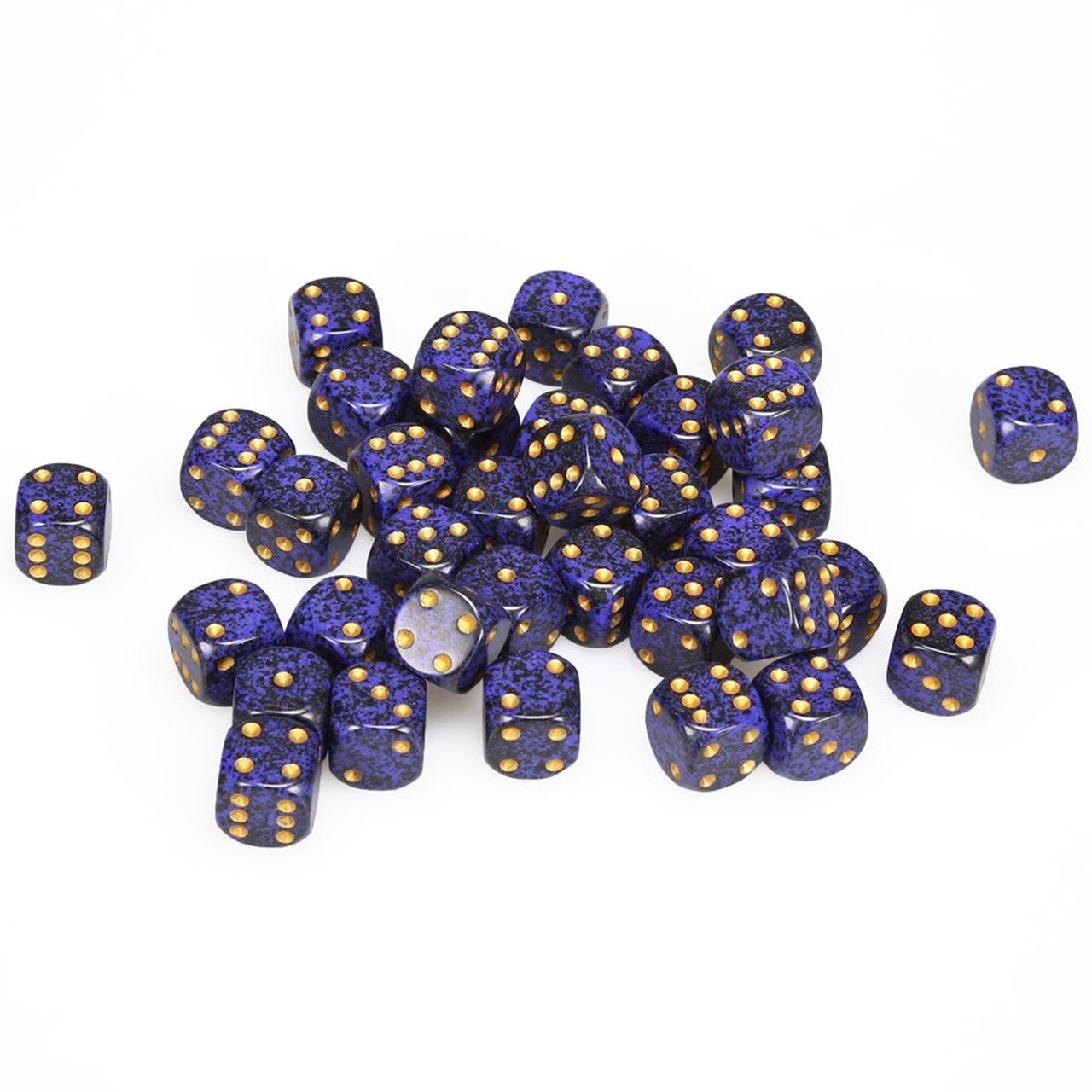 DADOS CHESSEX 12MM GOLDEN COBALT SPECKLED