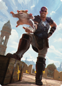 Minsc & Boo, Timeless Heroes Art Card (72) (Gold-Stamped Signature) [Commander Legends: Battle for Baldur's Gate Art Series]