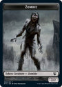 Zombie // Zombie Double-Sided Token (005 MIC/005 MID) [Innistrad: Midnight Hunt Commander Tokens] 