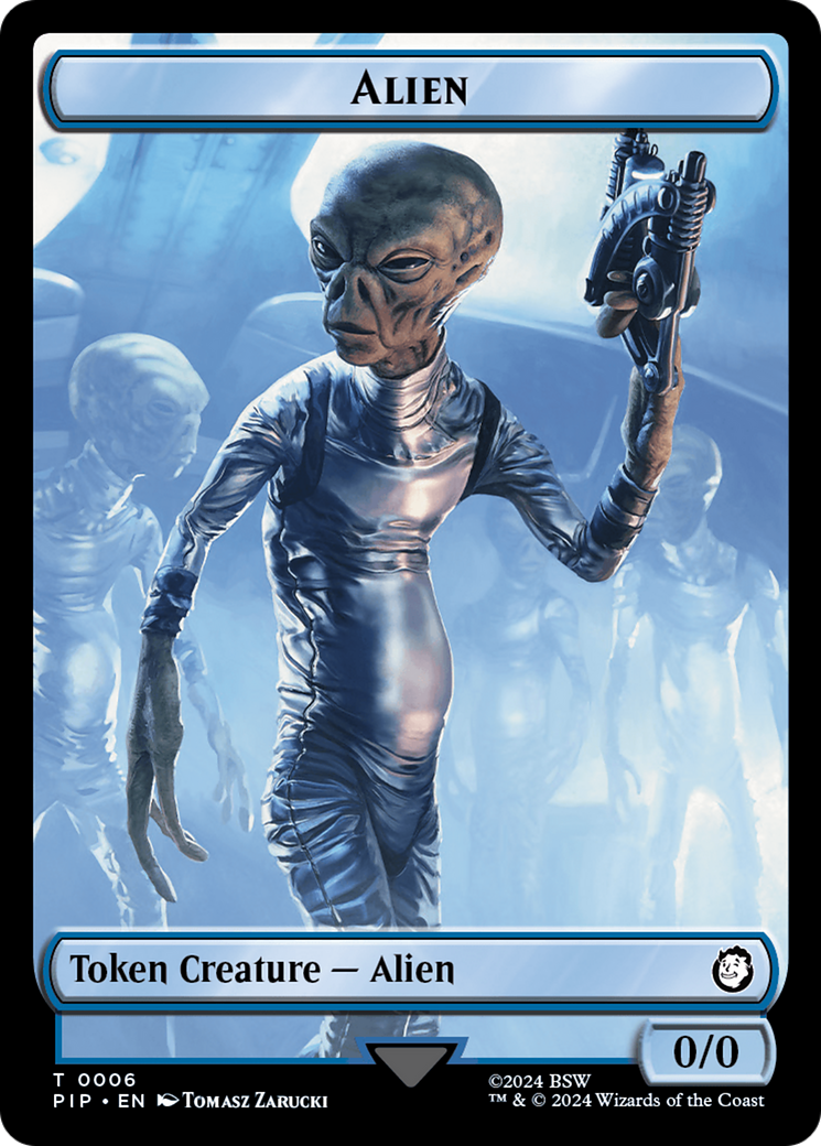 Radiation // Alien Double-Sided Token [Fallout Tokens] 