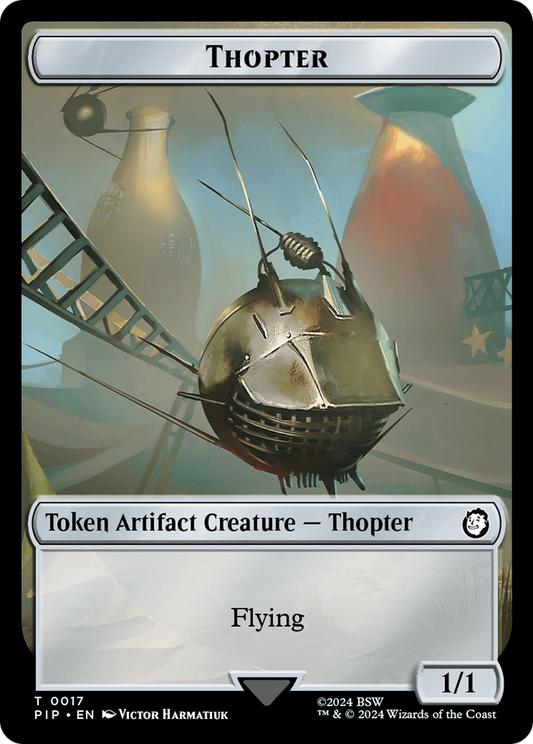 Thopter // Treasure (0018) Double-Sided Token [Fallout Tokens] 