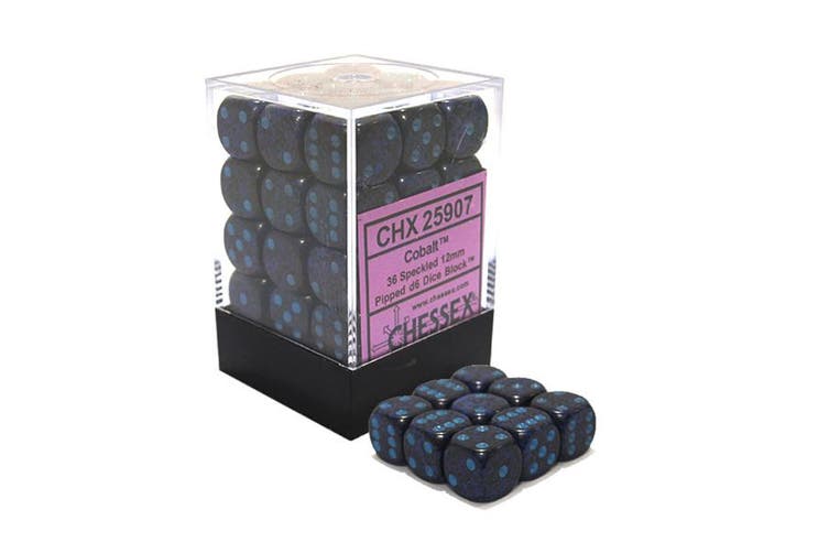 DADOS CHESSEX 12MM D6 SPECKLED COBALT