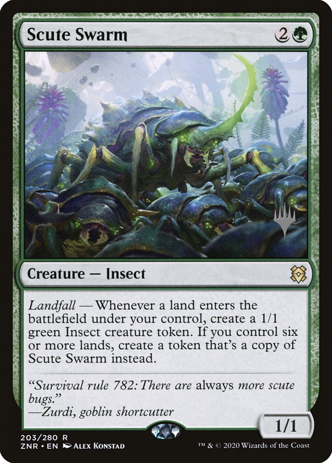 Scute Swarm (Promo Pack) [Zendikar Rising Promos] - Español