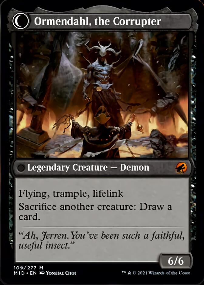 Jerren, Corrupted Bishop // Ormendahl, the Corrupted [Innistrad: Midnight Hunt] 