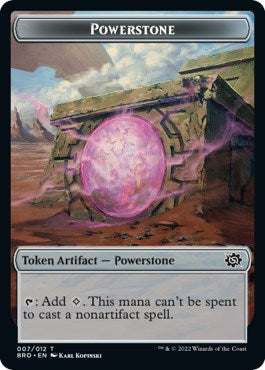 Powerstone // Soldier (008) Double-Sided Token [The Brothers' War Tokens] 