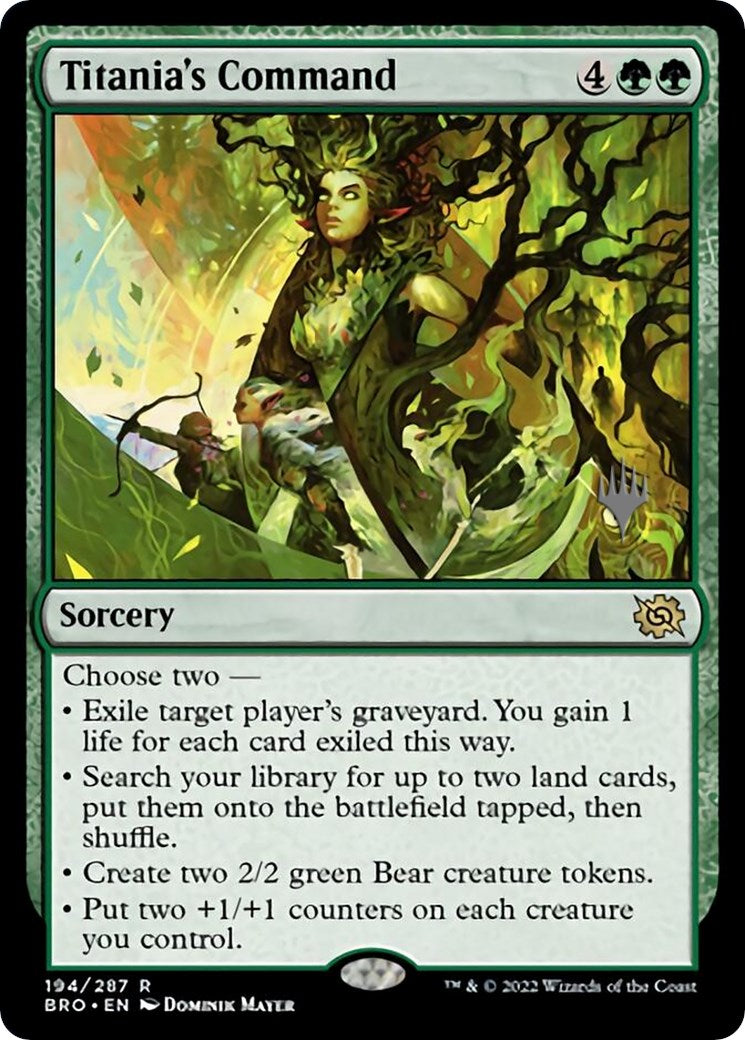 Titania's Command (Promo Pack) [The Brothers' War Promos] 