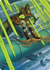 Bamboo Grove Archer Art Card [Kamigawa: Neon Dynasty Art Series]