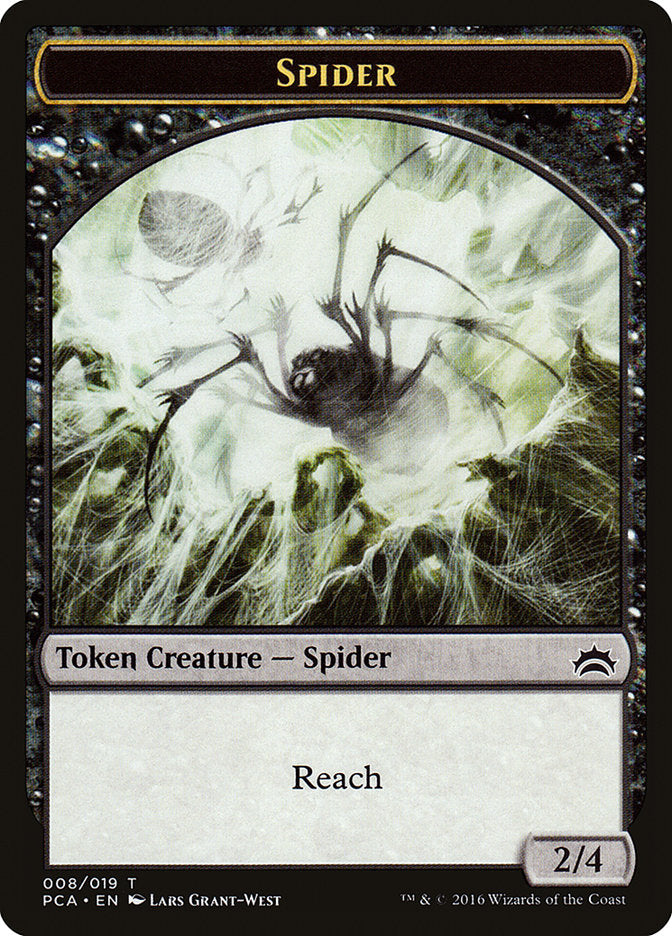 Spider // Saproling Double-Sided Token [Planechase Anthology Tokens] 