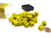 DADOS CHESSEX 12MM YELLOW/BLACK OPAQUE