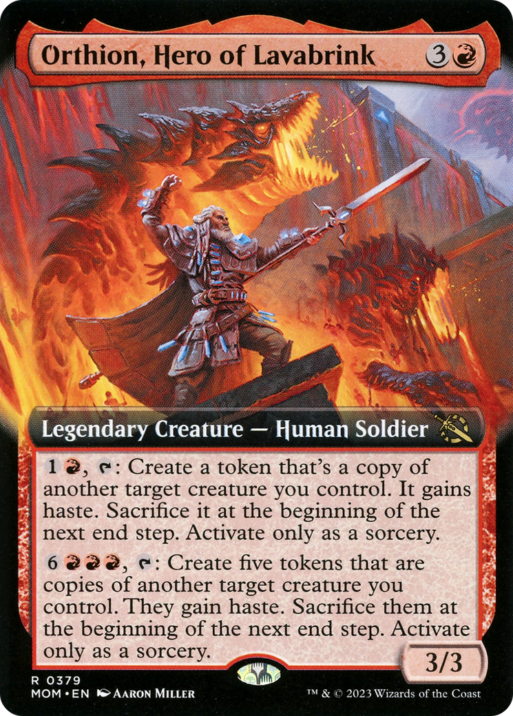 Orthion, Hero of Lavabrink (Extended Art) [March of the Machine] - Español