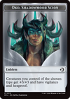 Elk // Emblem - Oko, Shadowmoor Scion Double-Sided Token [Lorwyn Eclipsed Tokens]