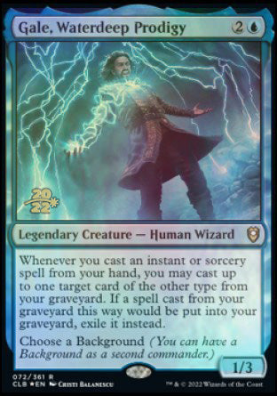 Gale, Waterdeep Prodigy [Commander Legends: Battle for Baldur's Gate Prerelease Promos] 