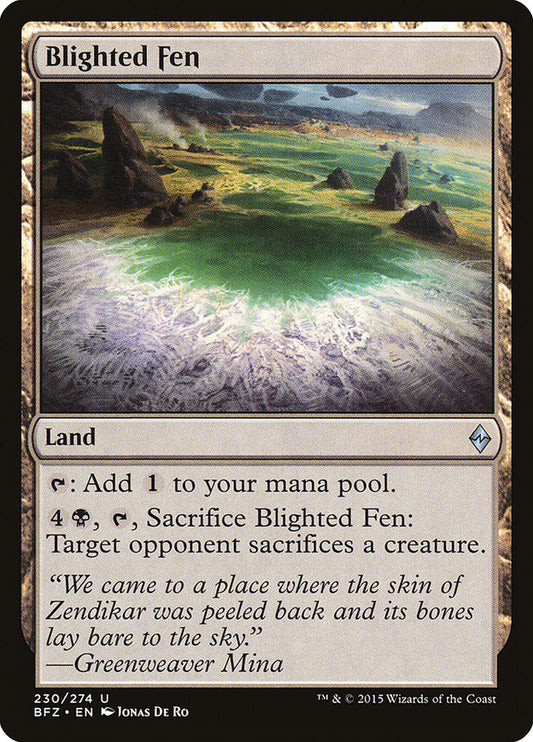 Blighted Fen [Battle for Zendikar] - Español