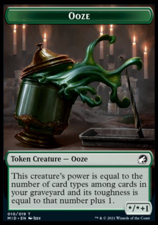 Zombie (005) // Ooze Double-Sided Token [Innistrad: Midnight Hunt Tokens] 