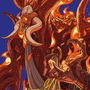 Phlage, Titan of Fire's Fury Art Card (Gold-Stamped Signature) [Modern Horizons 3 Art Series]