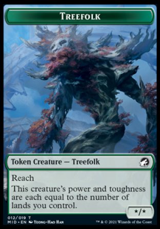Wolf // Treefolk Double-Sided Token [Innistrad: Midnight Hunt Tokens] 