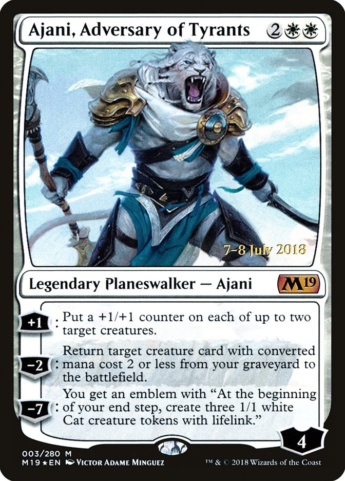 Ajani, Adversary of Tyrants [Core Set 2019 Prerelease Promos] 
