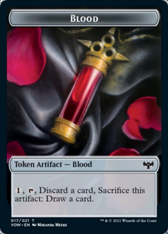 Blood // Vampire (016) Double-Sided Token [Innistrad: Crimson Vow Tokens] 