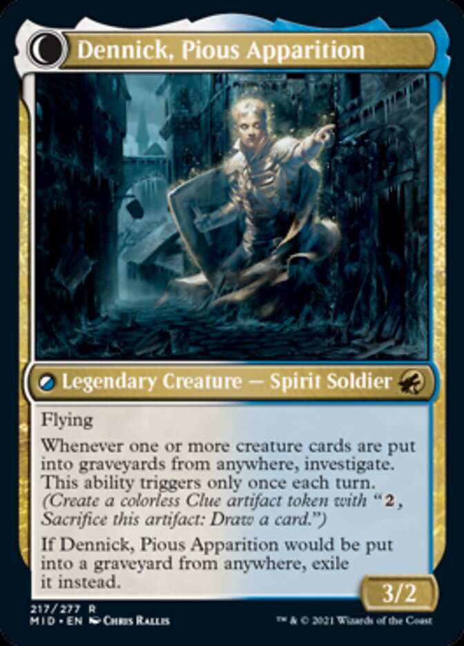 Dennick, Pious Apprentice // Dennick, Pious Apparition [Innistrad: Midnight Hunt] 