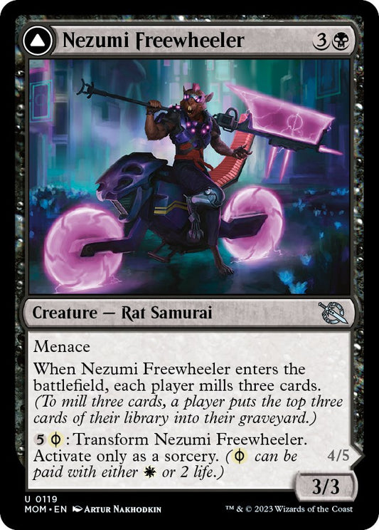 Nezumi Freewheeler // Hideous Fleshwheeler [March of the Machine] 
