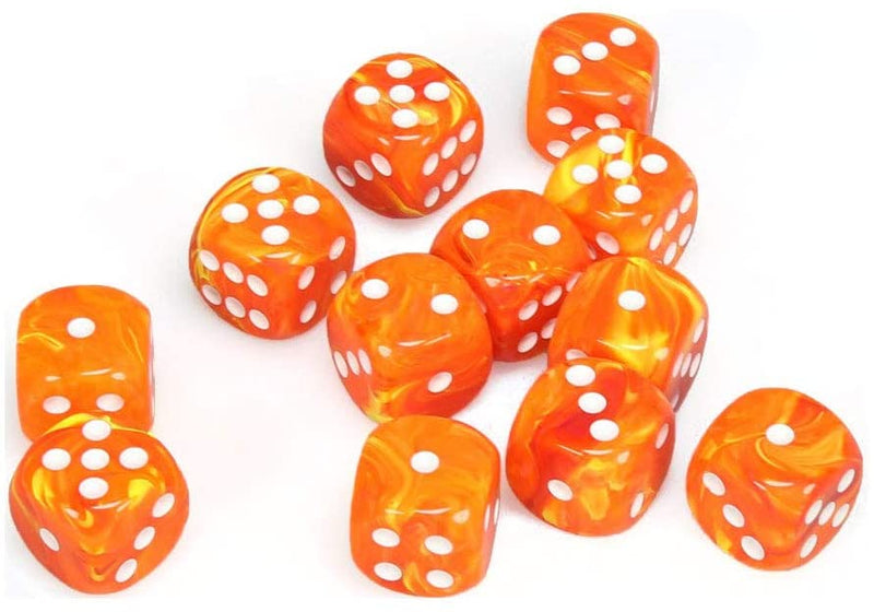 DADOS CHESSEX VORTEX SOLAR/WHITE D6 16MM