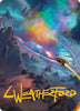 Meteor Crater Art Card (Gold-Stamped Signature) [Edge of Eternities Art Series]