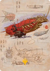 Phoenix Fleet Airship Art Card (Gold-Stamped Planeswalker Symbol) [Avatar: The Last Airbender Art Series]