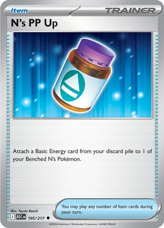 N's PP Up (195/217) [Mega Evolution: Ascended Heroes]