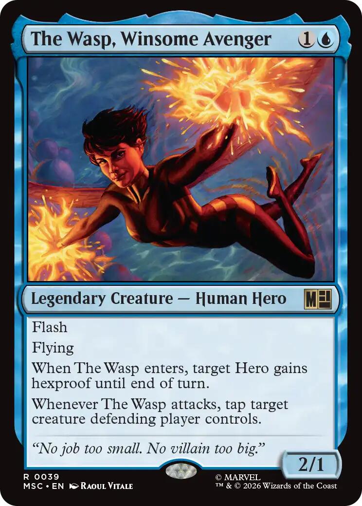 The Wasp, Winsome Avenger (Surge Foil) [Marvel Super Heroes Commander]