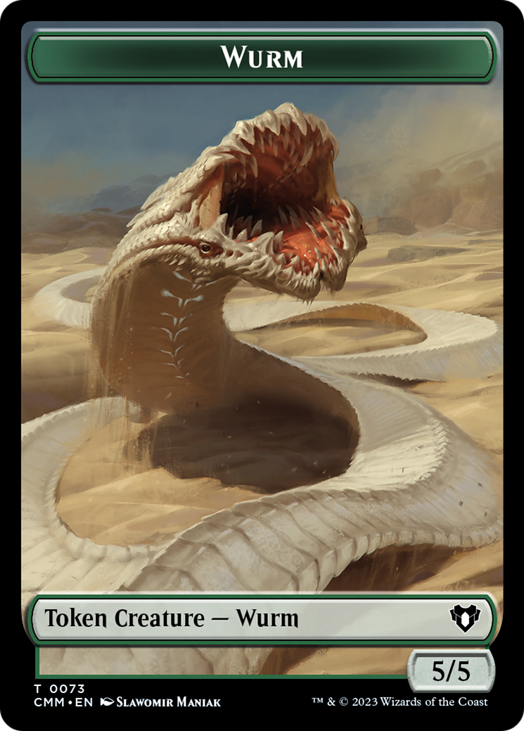 Wurm // Spider Double-Sided Token [Commander Masters Tokens] 