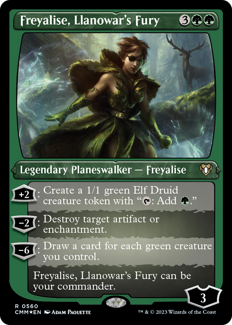 Freyalise, Llanowar's Fury (Foil Etched) [Commander Masters] 