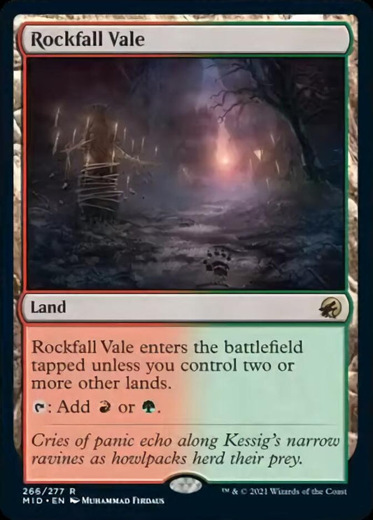 Rockfall Vale [Innistrad: Midnight Hunt] - Español