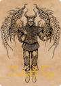Raphael, Fiendish Savior Art Card (75) (Gold-Stamped Signature) [Commander Legends: Battle for Baldur's Gate Art Series]