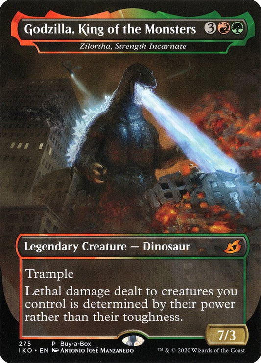 Zilortha, Strength Incarnate - Godzilla, King of the Monsters (Buy-A-Box) [Ikoria: Lair of Behemoths Promos] - Español
