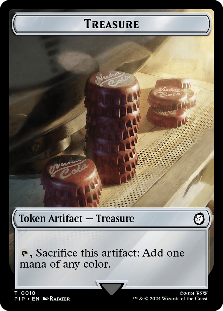 Thopter // Treasure (0018) Double-Sided Token [Fallout Tokens] 