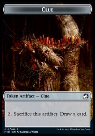 Clue // Elemental Double-Sided Token [Innistrad: Midnight Hunt Tokens] 