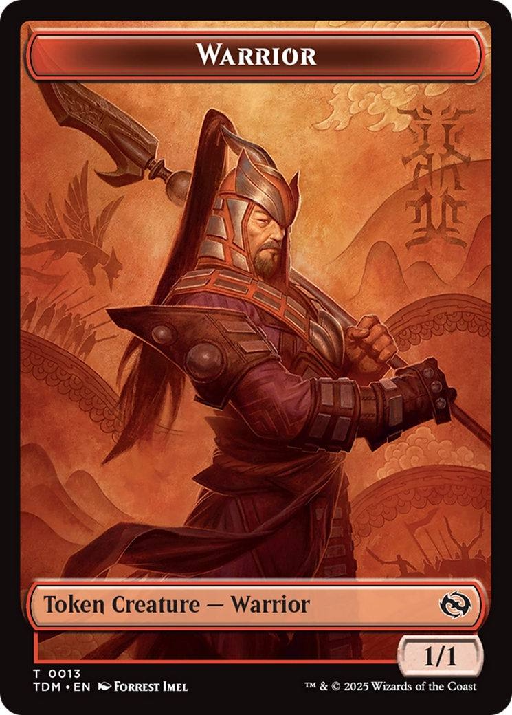 Elemental (0017) // Warrior Double-Sided Token [Tarkir: Dragonstorm Commander Tokens]