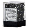 DADOS CHESSEX 12MM BLACK/WHITE OPAQUE