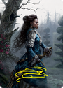 Mina Harker Art Card (Gold-Stamped Signature) [Innistrad: Crimson Vow Art Series]