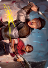 Daybreak Combatants Art Card (Gold-Stamped Signature) [Innistrad: Crimson Vow Art Series]