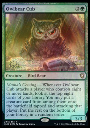 Owlbear Cub [Commander Legends: Battle for Baldur's Gate Prerelease Promos] 