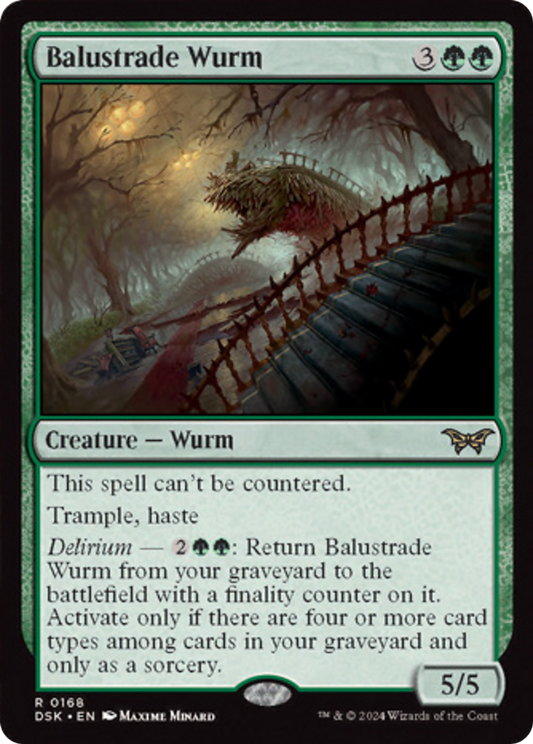 Balustrade Wurm [Duskmourn: House of Horror] - Español