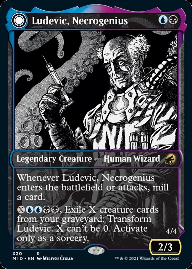Ludevic, Necrogenius // Olag, Ludevic's Hubris (Showcase Eternal Night) [Innistrad: Midnight Hunt] 