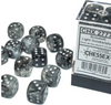 DADOS CHESSEX BOREALIS LUMINARY LIGHT SMOKE/SILVER D6 16MM